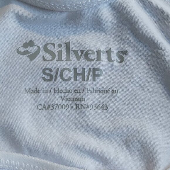 NWOT Silverts Women's White Adaptive Front Snap Closure Bra - Size Small - Picture 7 of 7